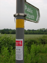 Finger Post with tape.